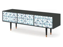 Móvel De Tv* Mueble de TV - 170х59х48 cm - T4 - Marine Strings, Antracite Cinza antracite