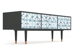 Móvel De Tv* Mueble de TV - 170х59х48 cm - T4 - Marine Strings, Antracite Cinza antracite