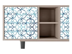 Móvel De Tv| Mueble de TV - 150х69х41 cm - T5 - Marine Strings, Latte Bege