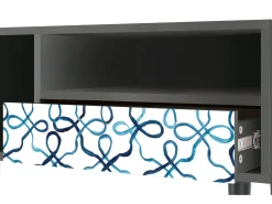 Mueble de TV - 115х59х48 cm - T3 - Marine Strings, Antracite^ Móvel De Tv