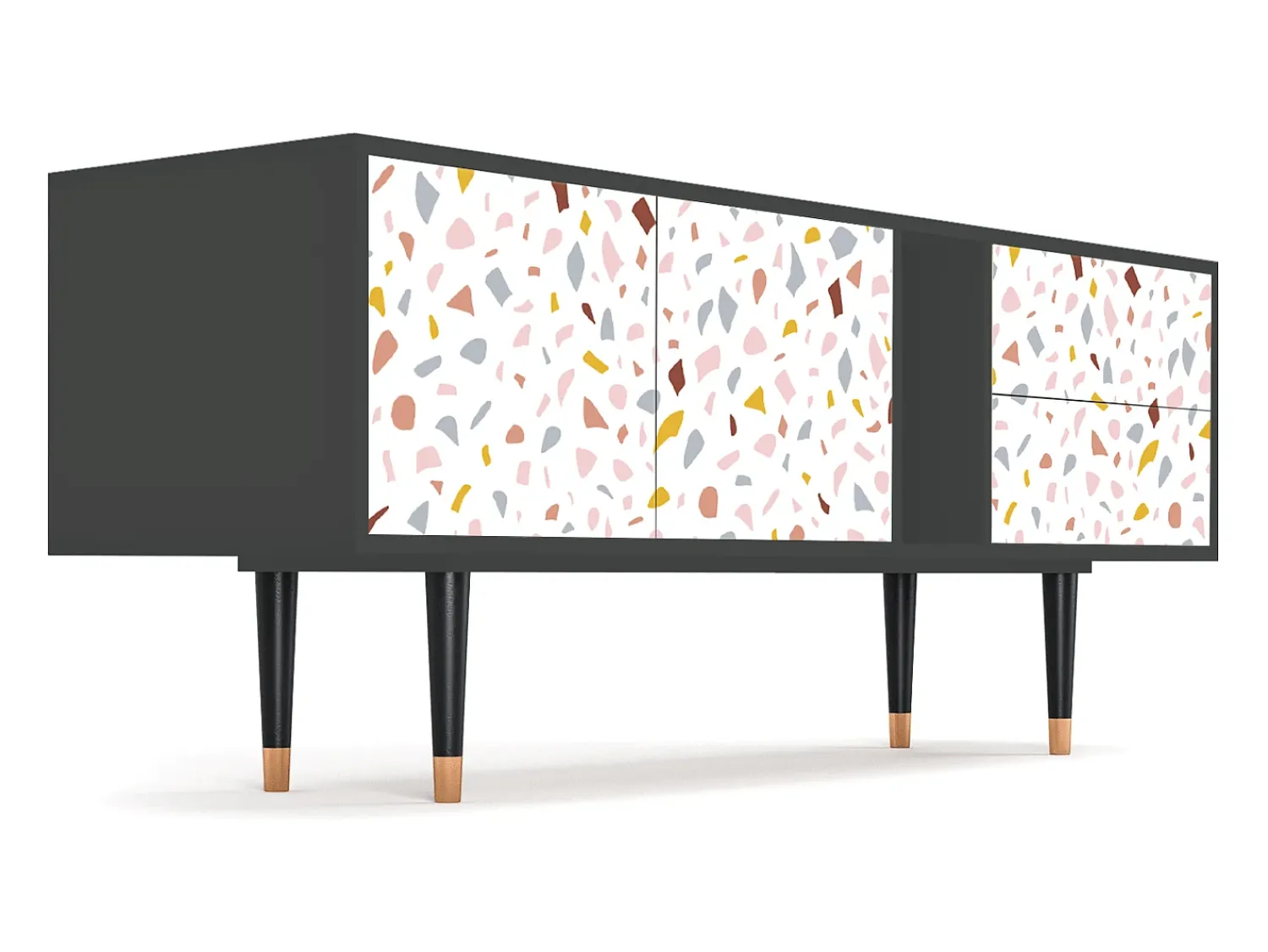 Discount Mueble de TV - 170х69х48 cm - T1 - Marmelade Cheese, Antracite Cinza antracite