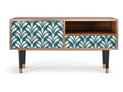 Móvel De Tv| Mueble de TV - 115х59х48 cm - T3 - Milky Tears, Nogueira Castanho