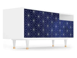 Móvel De Tv| Mueble de TV - 125х56х41 cm - T7 - Milky Way, Branco Bege