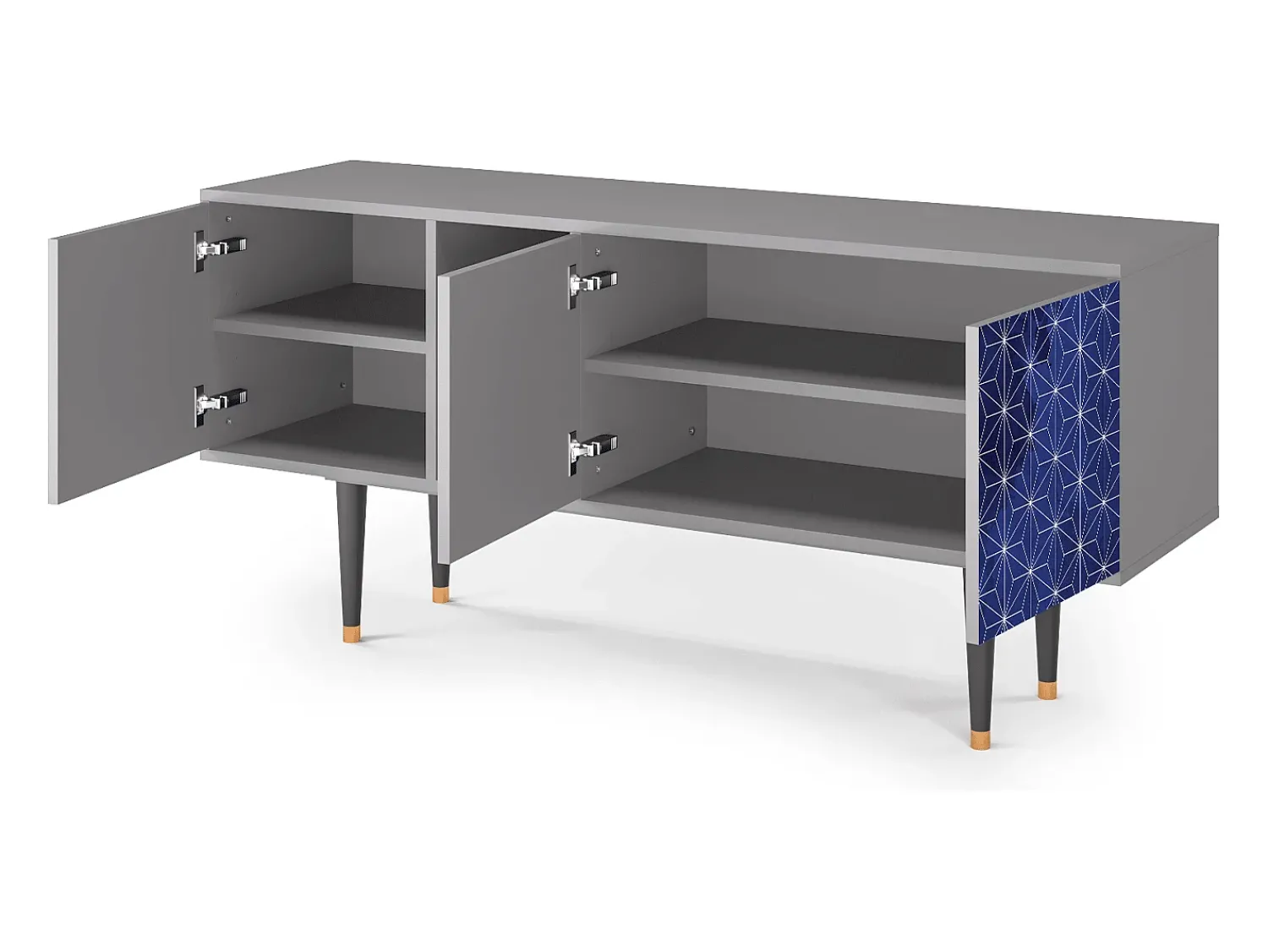 Mueble de TV - 150х69х41 cm - T5 - Milky Way, Cinza^ Móvel De Tv