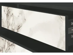Best Mueble de TV - 170х59х48 cm - T4 - Milk Marble, Antracite Cinza antracite