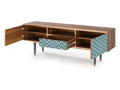 Sale Mueble de TV - 170х59х41 cm - T6 - Milky Tears, Nogueira Castanho