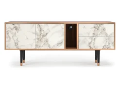 Mueble de TV - 170х69х48 cm - T1 - Milk Marble, Nogueira^ Móvel De Tv