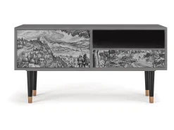 Mueble de TV - 115х59х48 cm - T3 - Milites Requiescentes, Cinza^ Móvel De Tv
