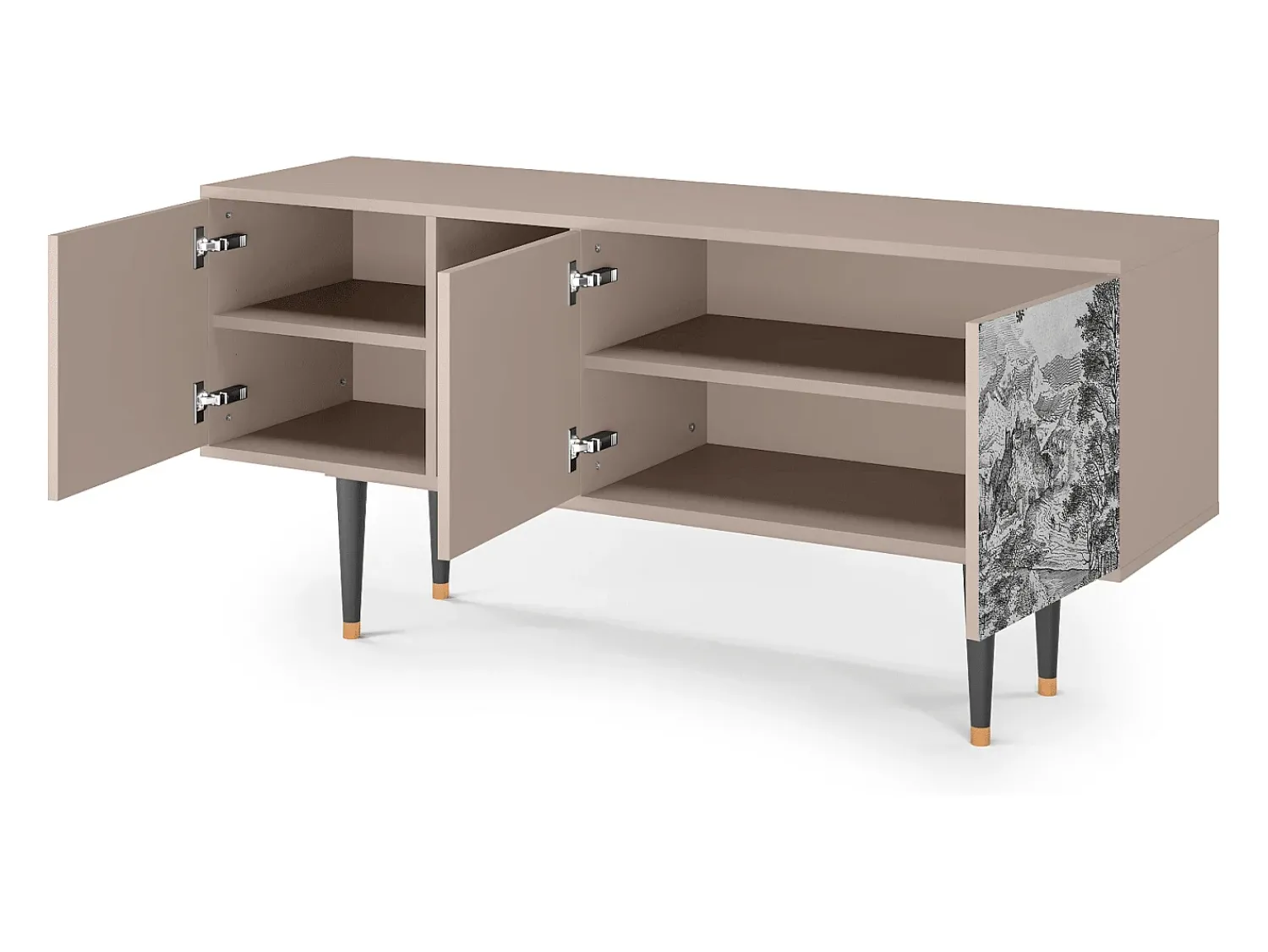 Mueble de TV - 150х69х41 cm - T5 - Milites Requiescentes, Latte^ Móvel De Tv
