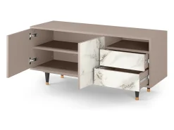Móvel De Tv| Mueble de TV - 125х56х41 cm - T7 - Milk Marble, Latte Bege