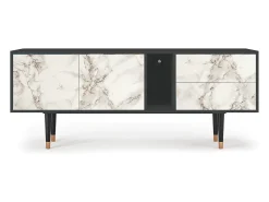 New Mueble de TV - 170х69х48 cm - T1 - Milk Marble, Antracite Cinza antracite