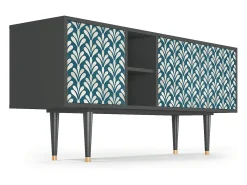 Mueble de TV - 150х69х41 cm - T5 - Milky Tears, Antracite^ Móvel De Tv