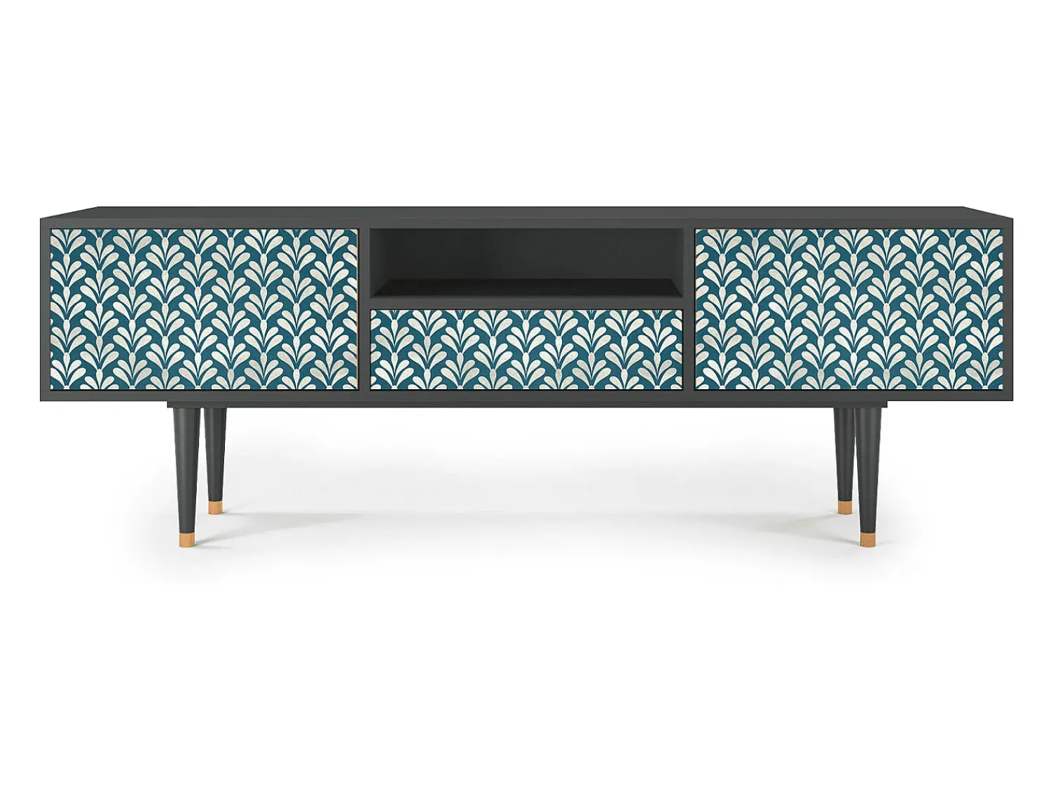 Mueble de TV - 170х59х41 cm - T6 - Milky Tears, Antracite^ Móvel De Tv