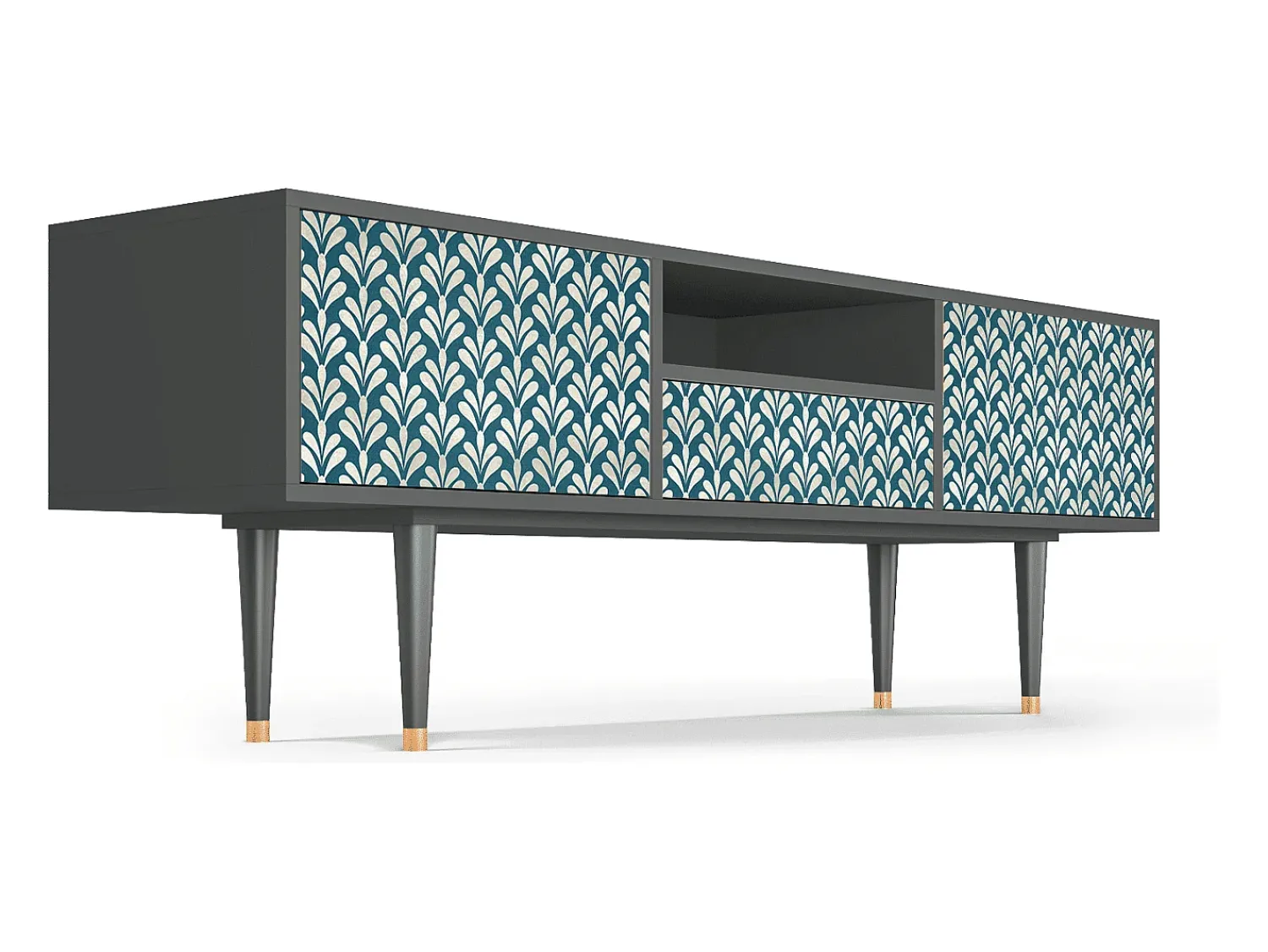 Mueble de TV - 170х59х41 cm - T6 - Milky Tears, Antracite^ Móvel De Tv