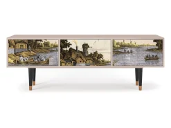 Móvel De Tv| Mueble de TV - 170х59х48 cm - T4 - Mill along a River, Latte Bege