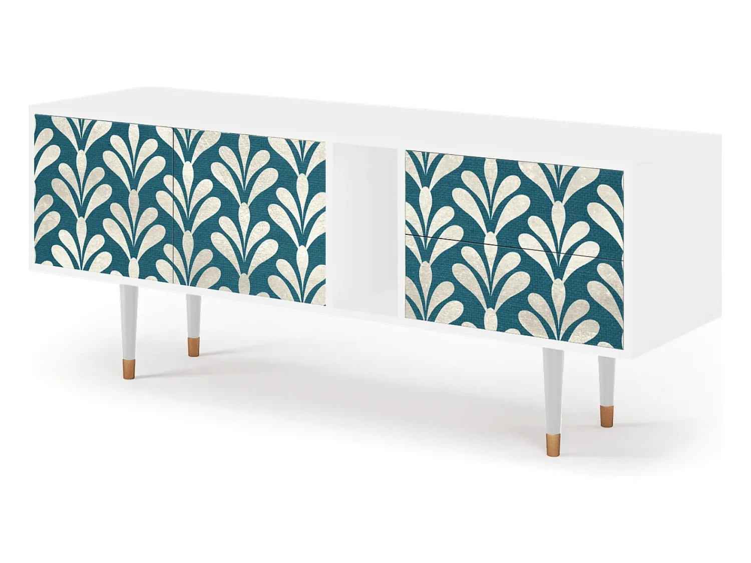 Móvel De Tv| Mueble de TV - 170х69х48 cm - T1 - Milky Tears, Branco Bege