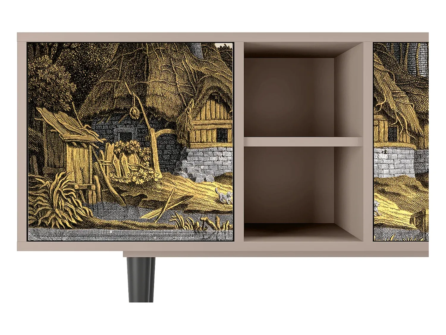 Clearance Mueble de TV - 150х69х41 cm - T5 - Mill along a River, Latte Bege