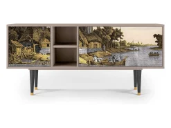 Clearance Mueble de TV - 150х69х41 cm - T5 - Mill along a River, Latte Bege