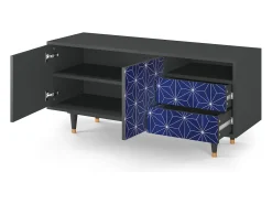 Mueble de TV - 125х56х41 cm - T7 - Milky Way, Antracite^ Móvel De Tv