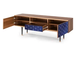 Móvel De Tv| Mueble de TV - 170х59х41 cm - T6 - Milky Way, Nogueira Castanho