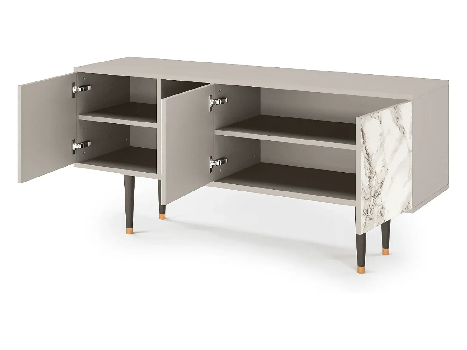 Sale Mueble de TV - 150х69х41 cm - T5 - Milk Marble, Areia Bege