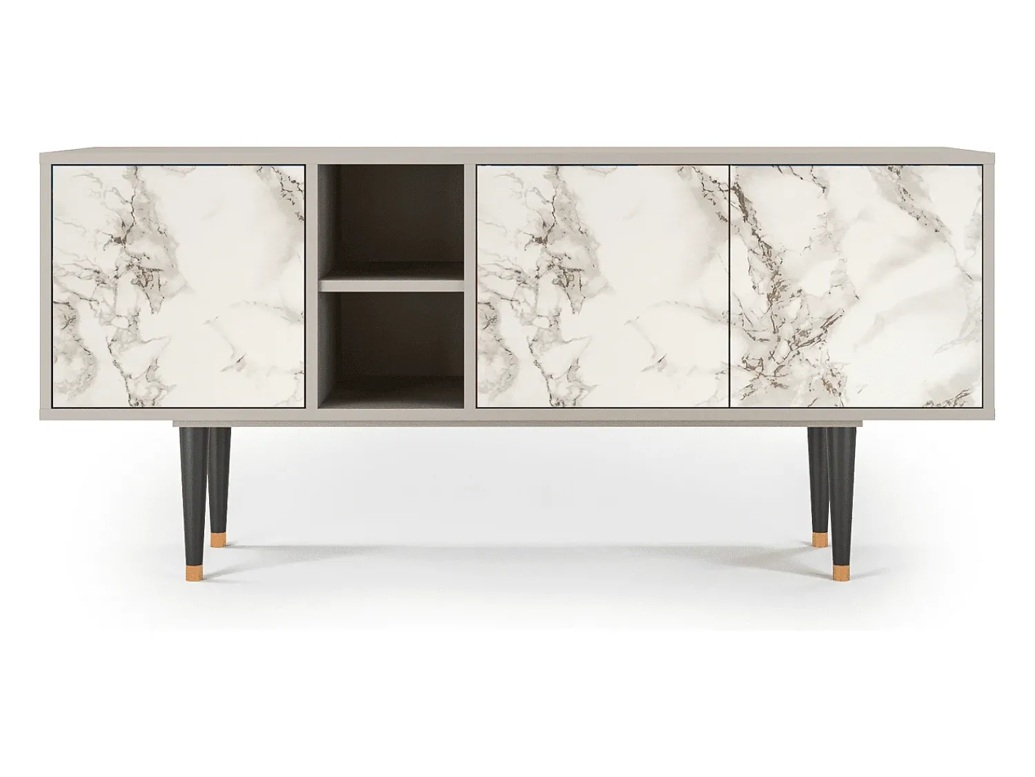 Sale Mueble de TV - 150х69х41 cm - T5 - Milk Marble, Areia Bege