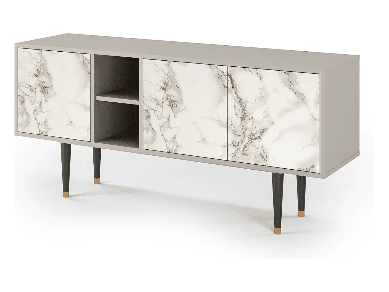 Sale Mueble de TV - 150х69х41 cm - T5 - Milk Marble, Areia Bege
