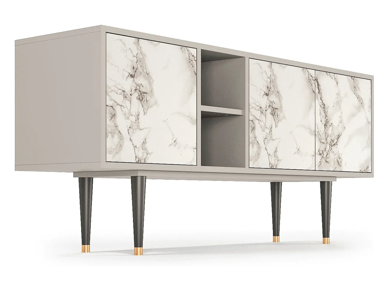 Sale Mueble de TV - 150х69х41 cm - T5 - Milk Marble, Areia Bege