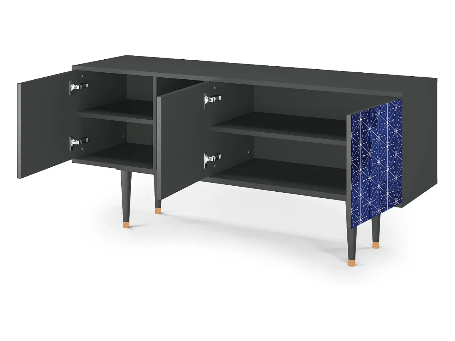 Mueble de TV - 150х69х41 cm - T5 - Milky Way, Antracite^ Móvel De Tv