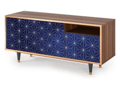 Móvel De Tv| Mueble de TV - 125х56х41 cm - T7 - Milky Way, Nogueira Castanho