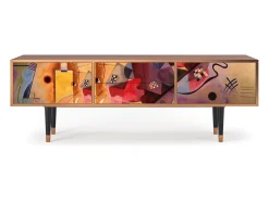 Móvel De Tv* Mueble de TV - 170х59х48 cm - T4 - Modern Art, Nogueira Castanho