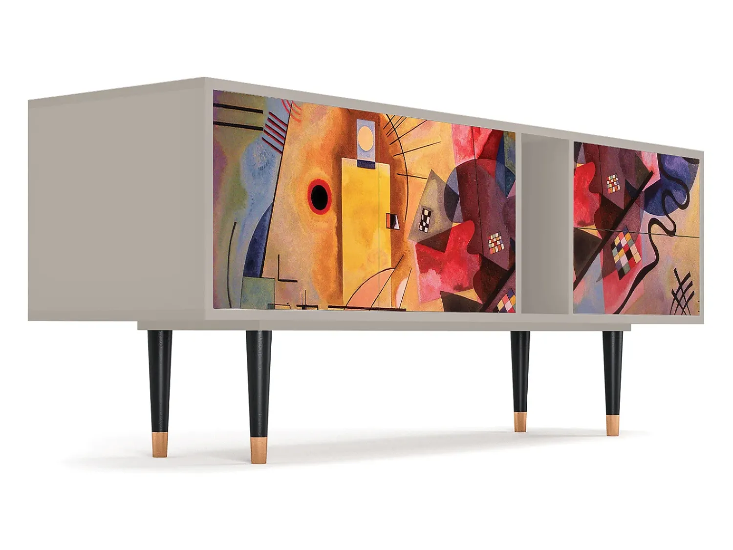 Móvel De Tv| Mueble de TV - 170х69х48 cm - T1 - Modern Art, Areia Bege