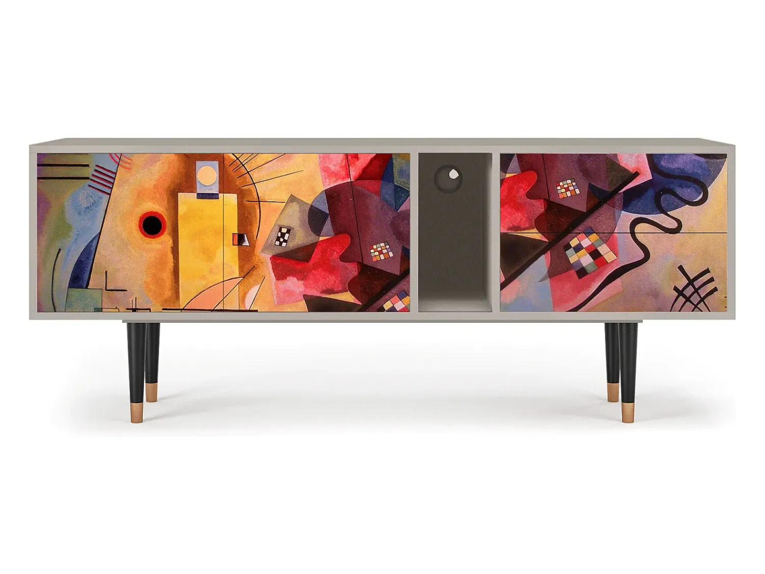 Móvel De Tv| Mueble de TV - 170х69х48 cm - T1 - Modern Art, Areia Bege