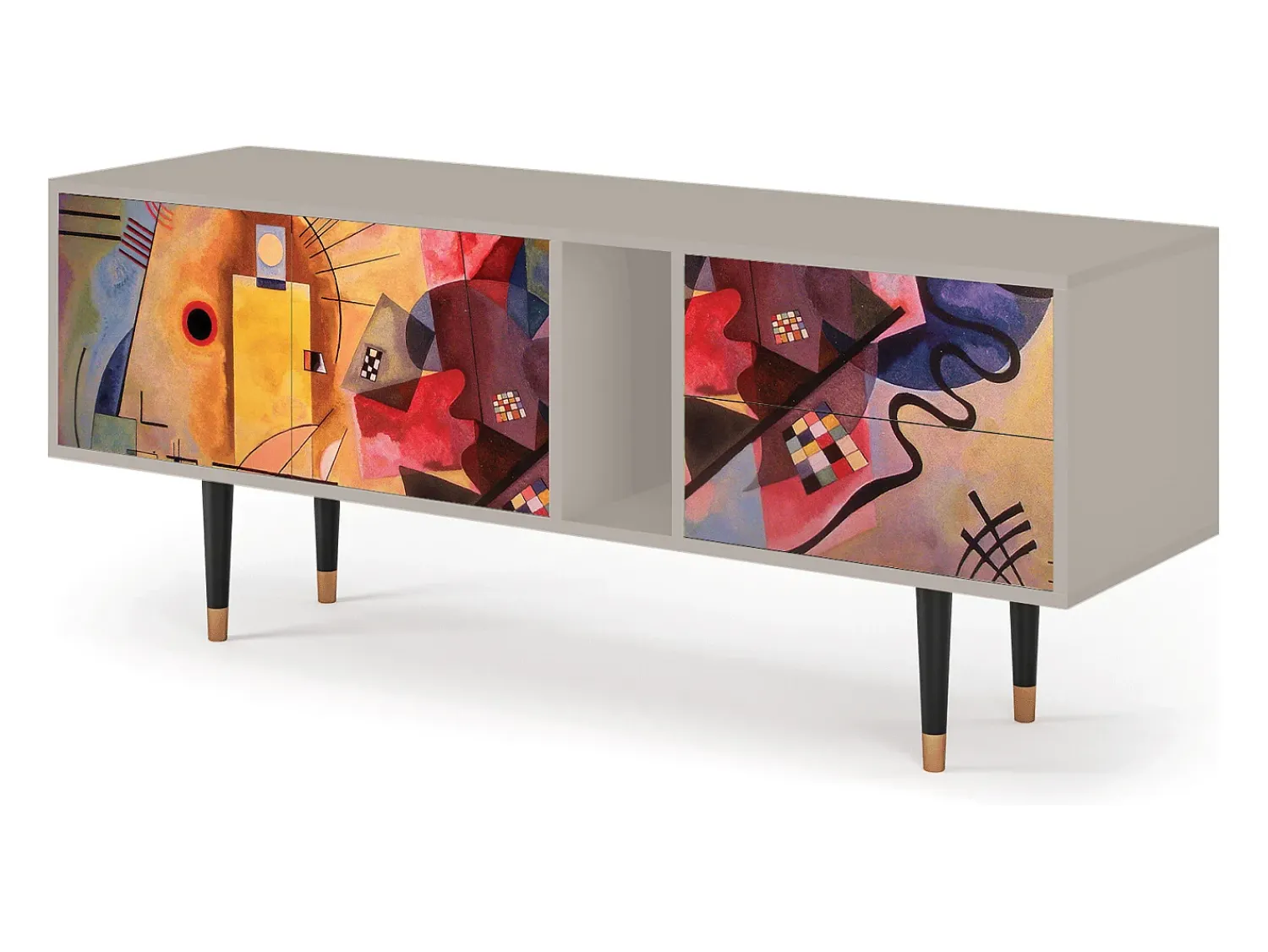 Móvel De Tv| Mueble de TV - 170х69х48 cm - T1 - Modern Art, Areia Bege