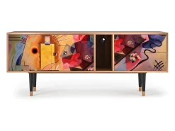 Móvel De Tv| Mueble de TV - 170х69х48 cm - T1 - Modern Art, Nogueira Castanho