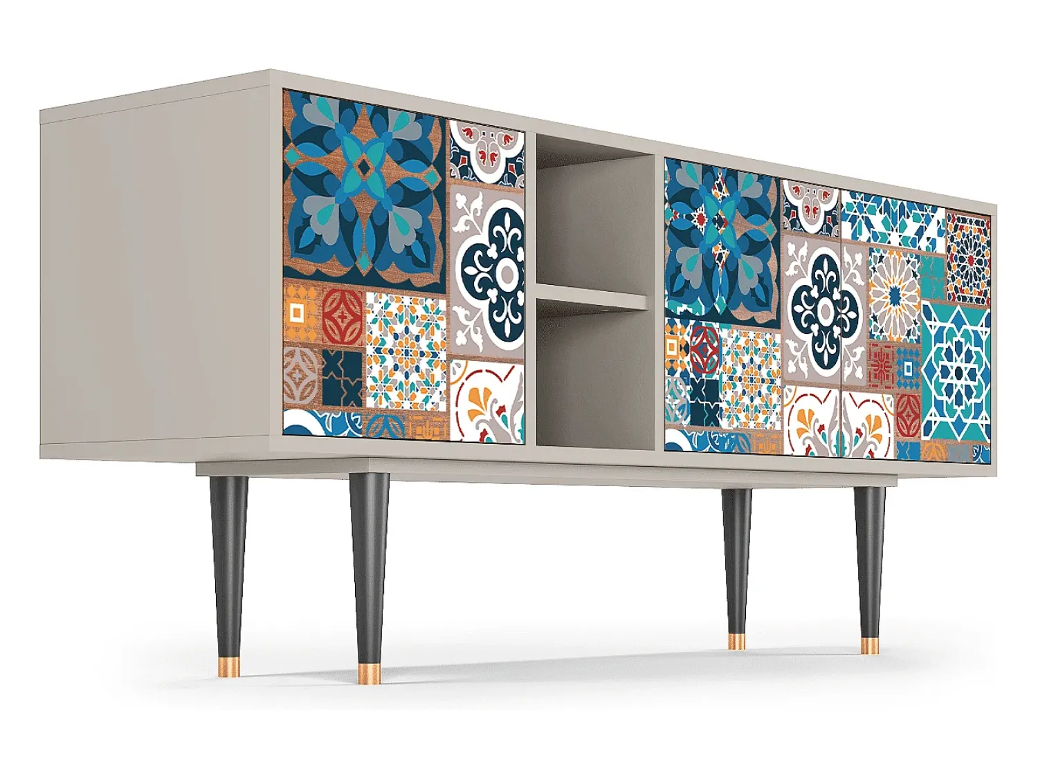Online Mueble de TV - 150х69х41 cm - T5 - Moroccan Market, Areia Bege