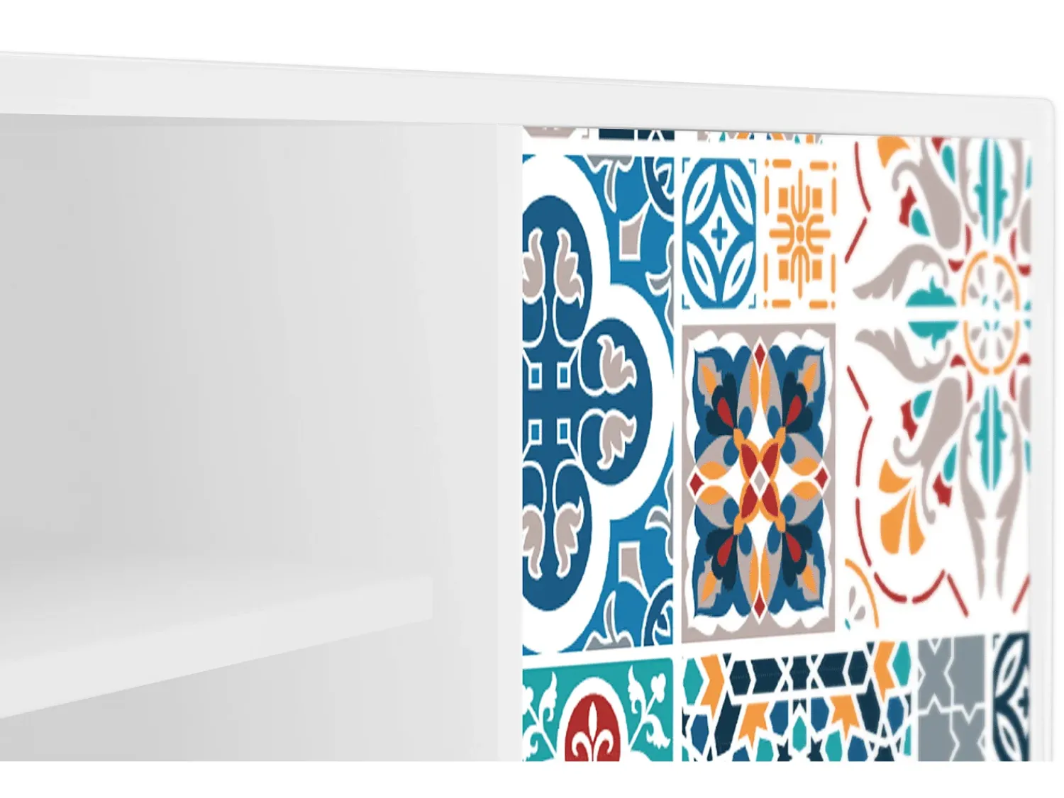 Móvel De Tv| Mueble de TV - 170х69х48 cm - T2 - Moroccan Market, Branco Bege