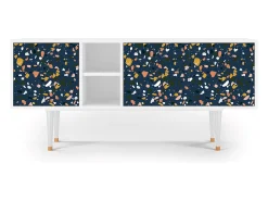 Móvel De Tv* Mueble de TV - 150х69х41 cm - T5 - Night Sky Langhterns, Branco Bege