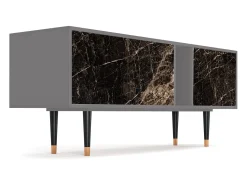 Móvel De Tv* Mueble de TV - 170х69х48 cm - T1 - Night Abyss, Cinza Cinzento