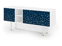 Discount Mueble de TV - 150х69х41 cm - T5 - Night Skies, Branco Bege