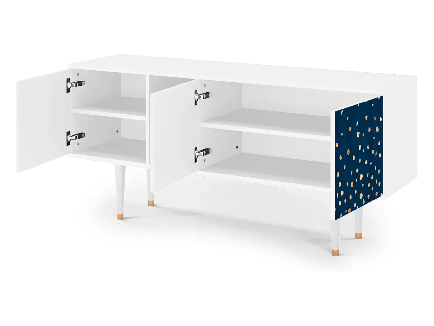 Discount Mueble de TV - 150х69х41 cm - T5 - Night Skies, Branco Bege