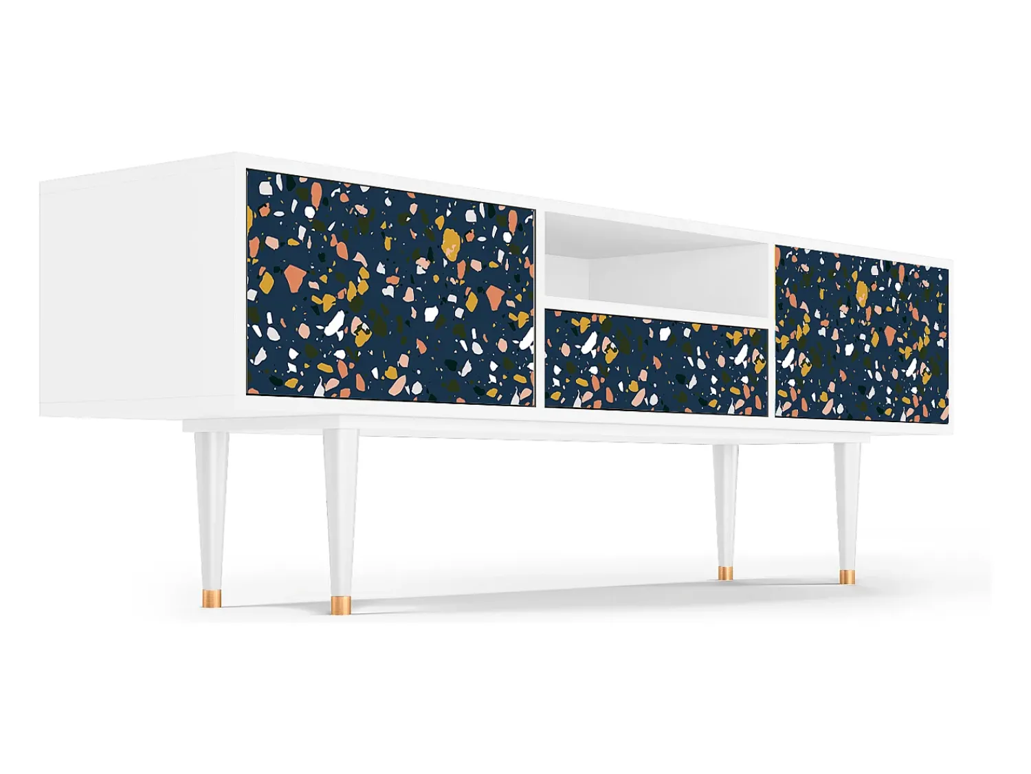 Móvel De Tv* Mueble de TV - 170х59х41 cm - T6 - Night Sky Langhterns, Branco Bege