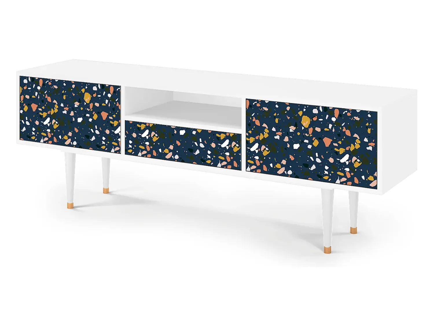 Móvel De Tv* Mueble de TV - 170х59х41 cm - T6 - Night Sky Langhterns, Branco Bege