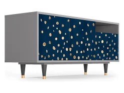 Mueble de TV - 125х56х41 cm - T7 - Night Skies, Cinza^ Móvel De Tv