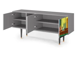 Sale Mueble de TV - 150х69х41 cm - T5 - Nighthawks by Hopper, Cinza Cinzento