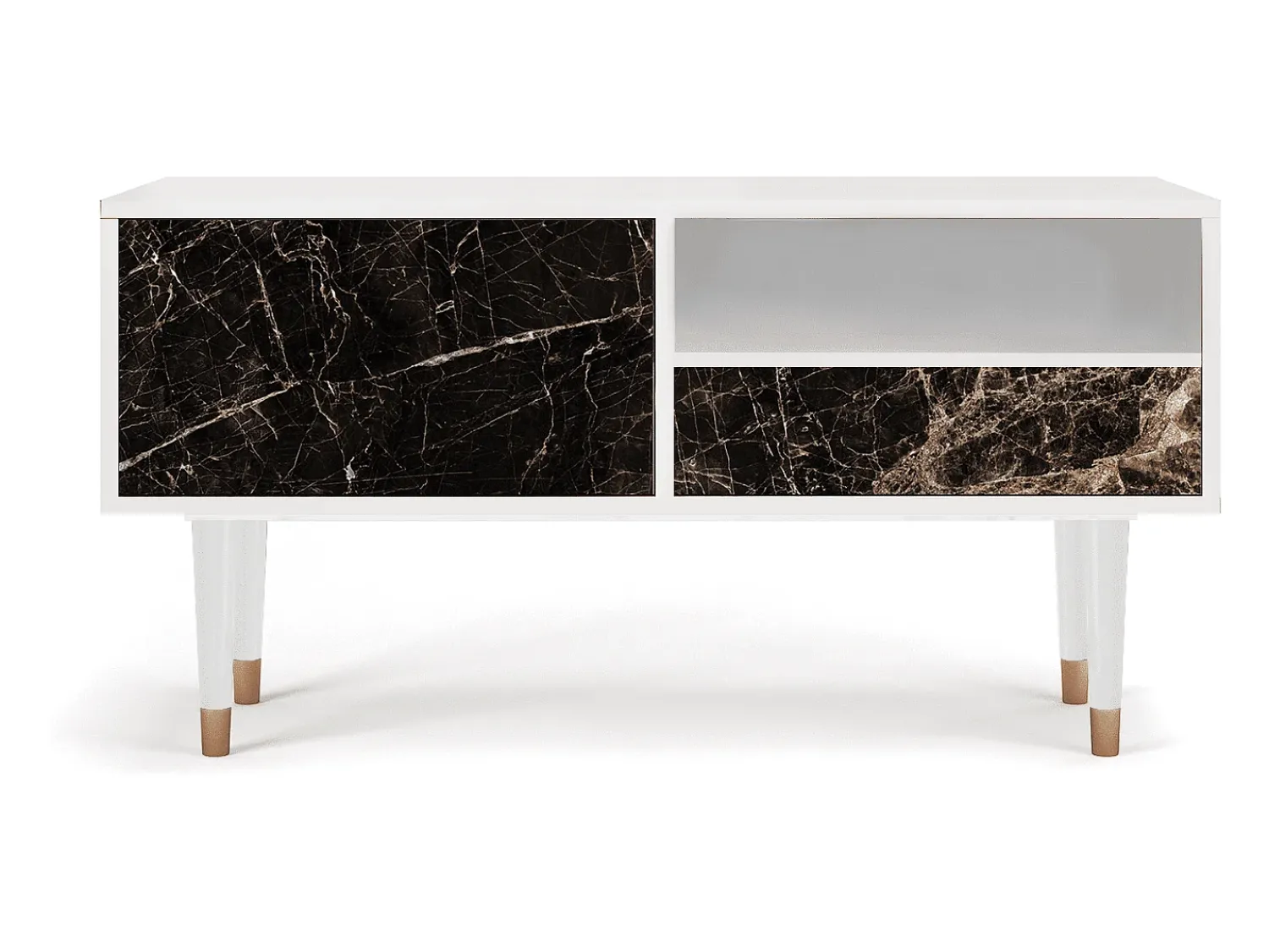 Mueble de TV - 115х59х48 cm - T3 - Night Abyss, Branco^ Móvel De Tv