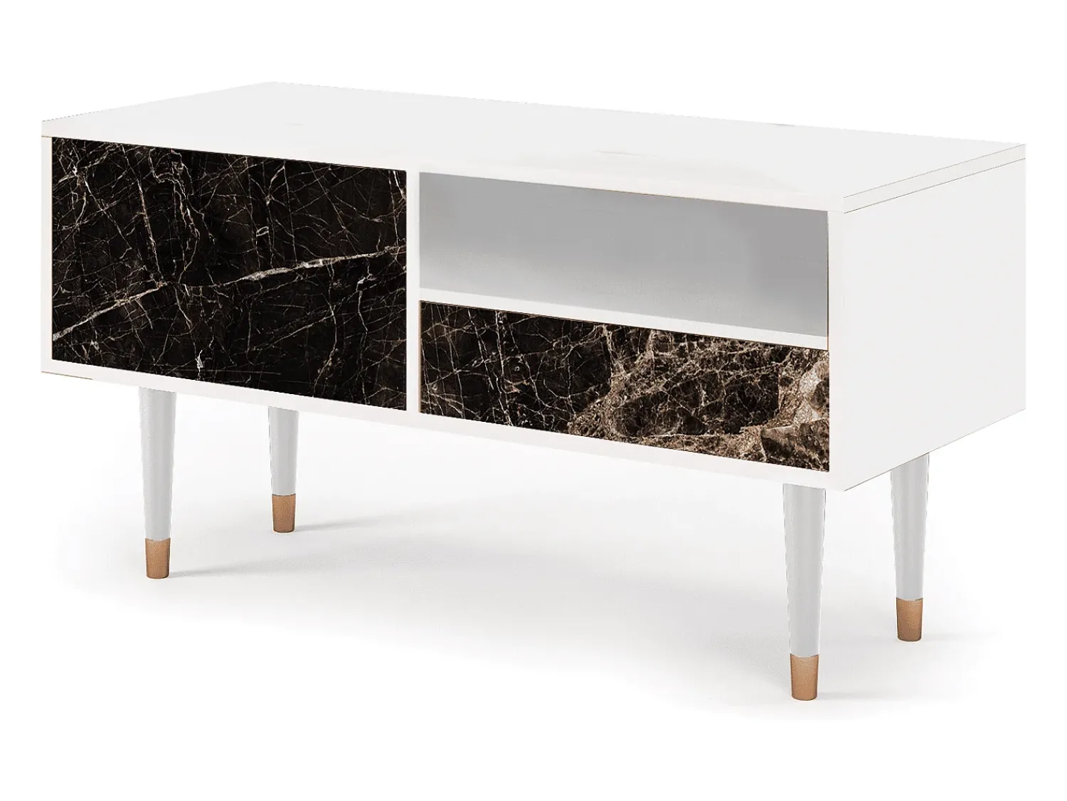 Mueble de TV - 115х59х48 cm - T3 - Night Abyss, Branco^ Móvel De Tv