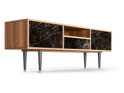 Móvel De Tv* Mueble de TV - 170х59х41 cm - T6 - Night Abyss, Nogueira Castanho