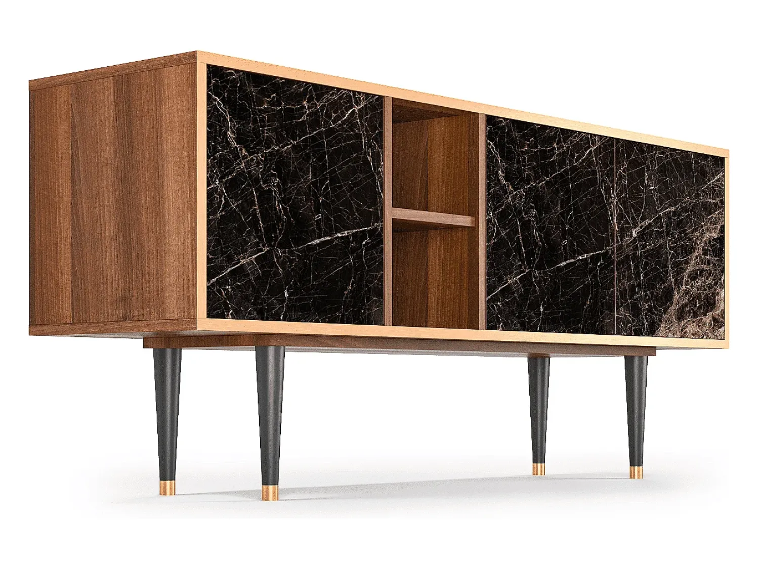 Best Mueble de TV - 150х69х41 cm - T5 - Night Abyss, Nogueira Castanho