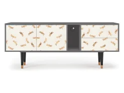 Best Mueble de TV - 170х69х48 cm - T1 - Nude Dragonflies, Cinza Cinzento